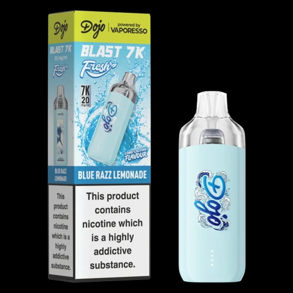  Blue Razz Lemonade Dojo Blast 7K Prefilled Pod Kit Box of 5