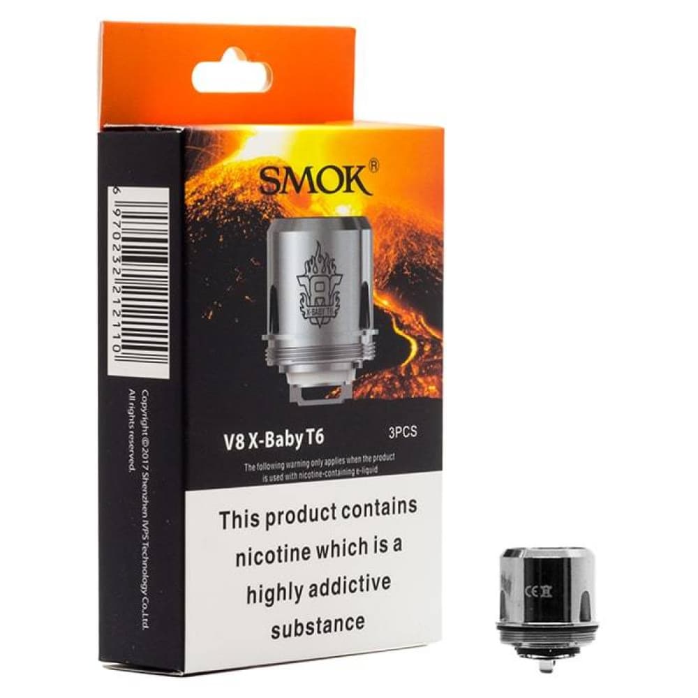 Smok V8 X-Baby T6 0.2 ohm Sextuple Coil - (3pack)