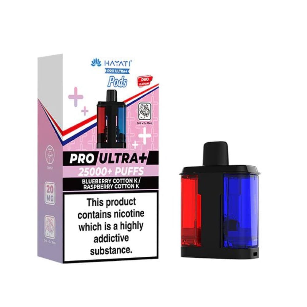 Blueberry Cotton K - Raspberry Cotton K Hayati Pro Ultra+ 25K Prefilled Pods