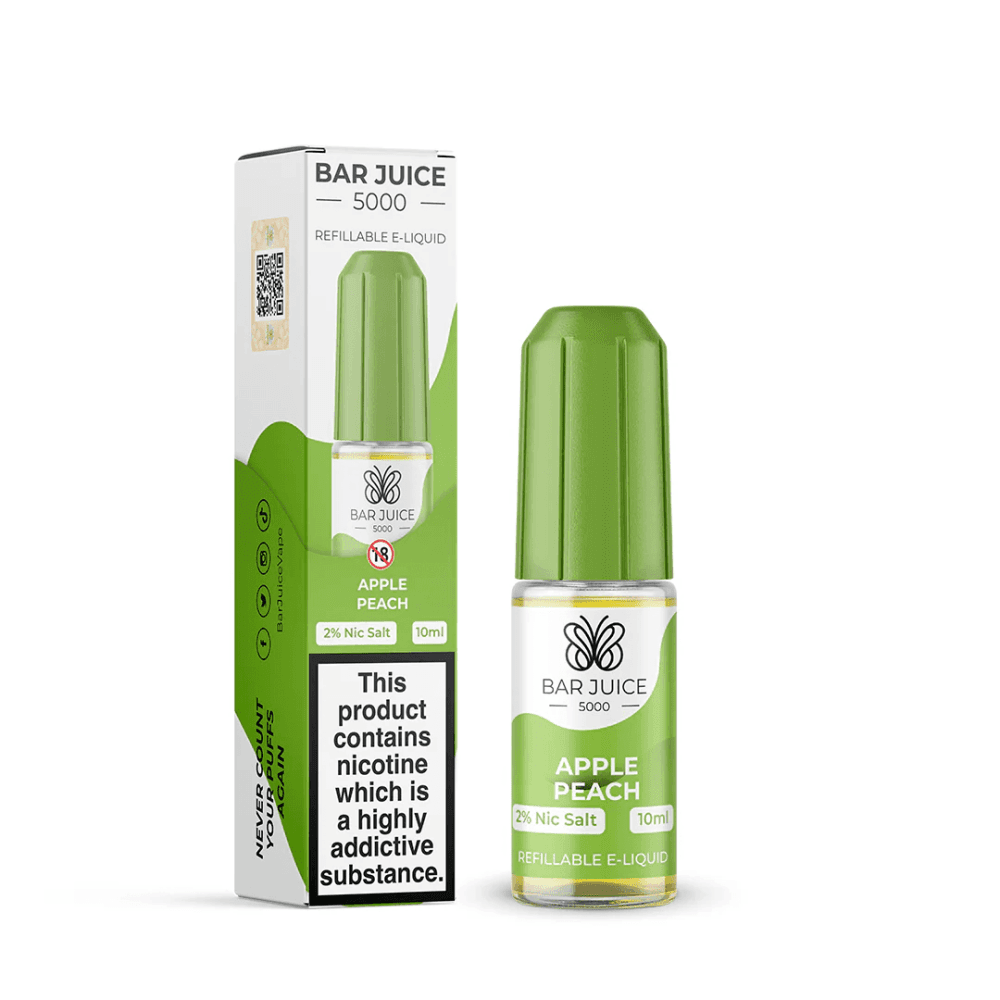 Apple Peach / 10mg Bar Juice 5000 - Nic Salts 10ml e-liquids