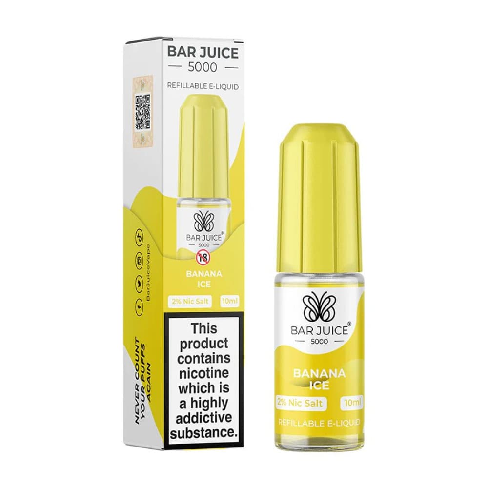 Banana Ice / 10mg Bar Juice 5000 - Nic Salts 10ml e-liquids