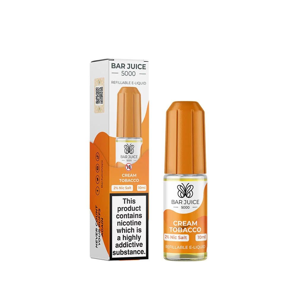 Cream Tobacco / 10mg Bar Juice 5000 - Nic Salts 10ml e-liquids
