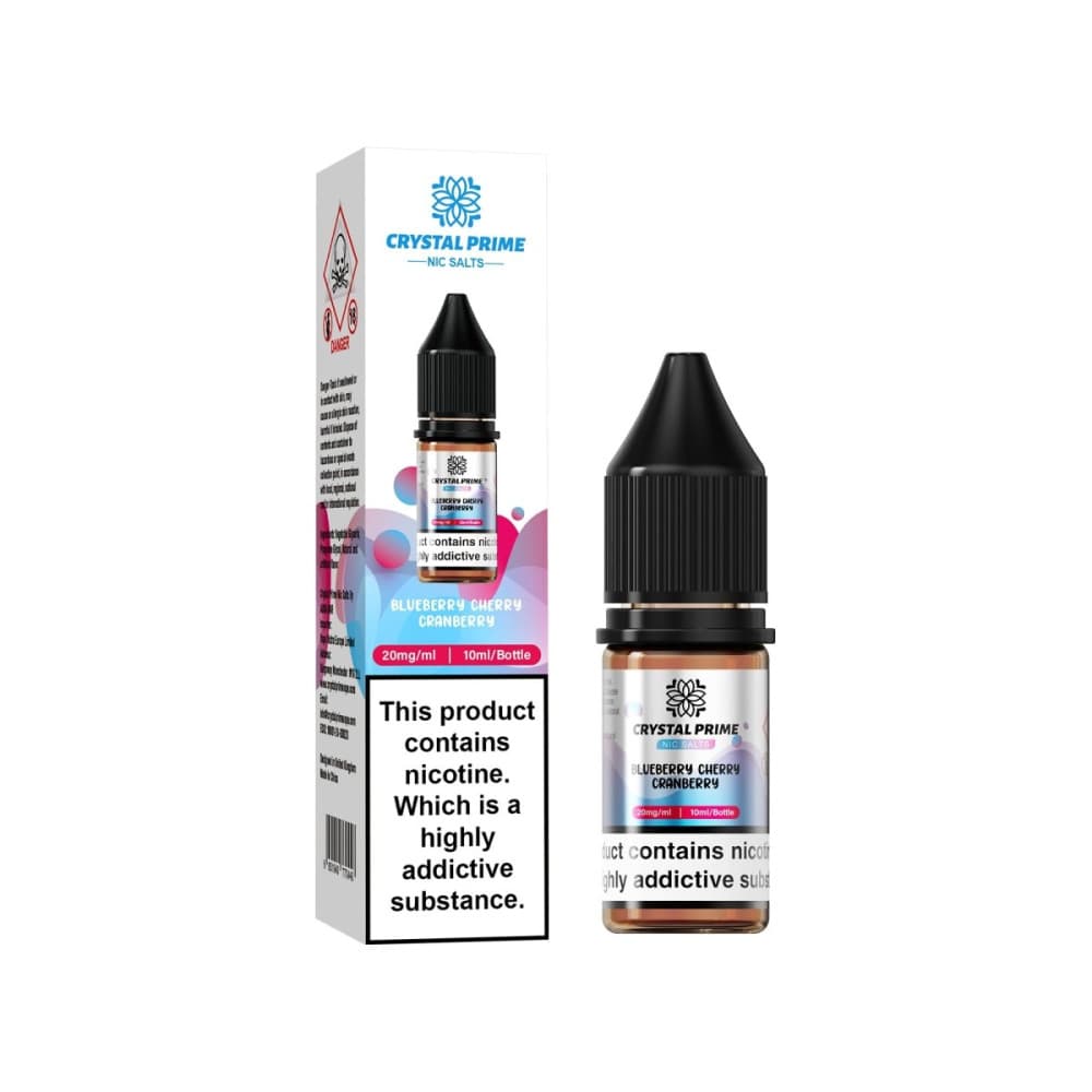 Blueberry Cherry Cranberry / 10mg Crystal Prime 7000 Nic Salts 10ml E-liquids (Box of 10)