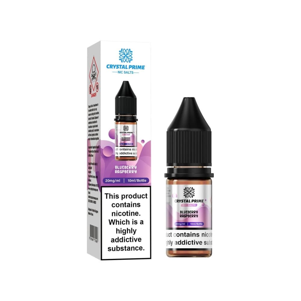 Blueberry Raspberry / 10mg Crystal Prime 7000 Nic Salts 10ml E-liquids (Box of 10)