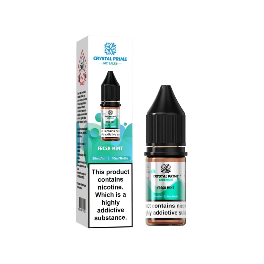 Fresh Mint / 10mg Crystal Prime 7000 Nic Salts 10ml E-liquids (Box of 10)