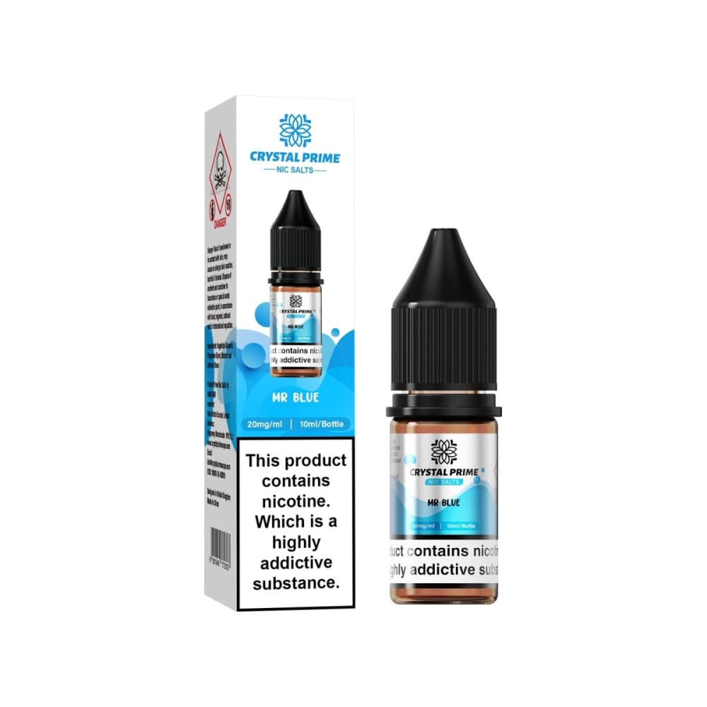 Mr Blue / 10mg Crystal Prime 7000 Nic Salts 10ml E-liquids (Box of 10)