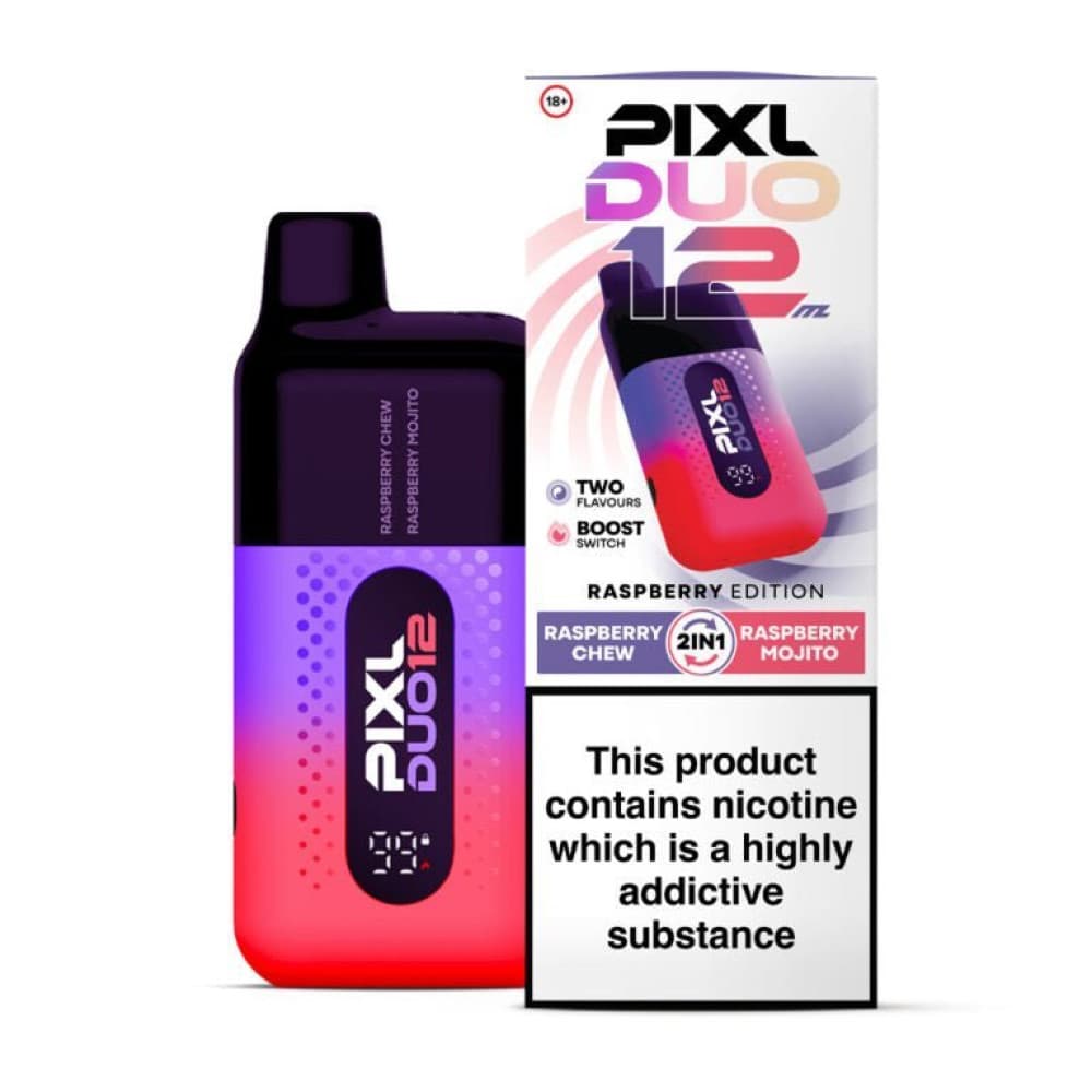 Raspberry Edition Pixl Duo 12000 Prefilled Vape Kit Box of 5