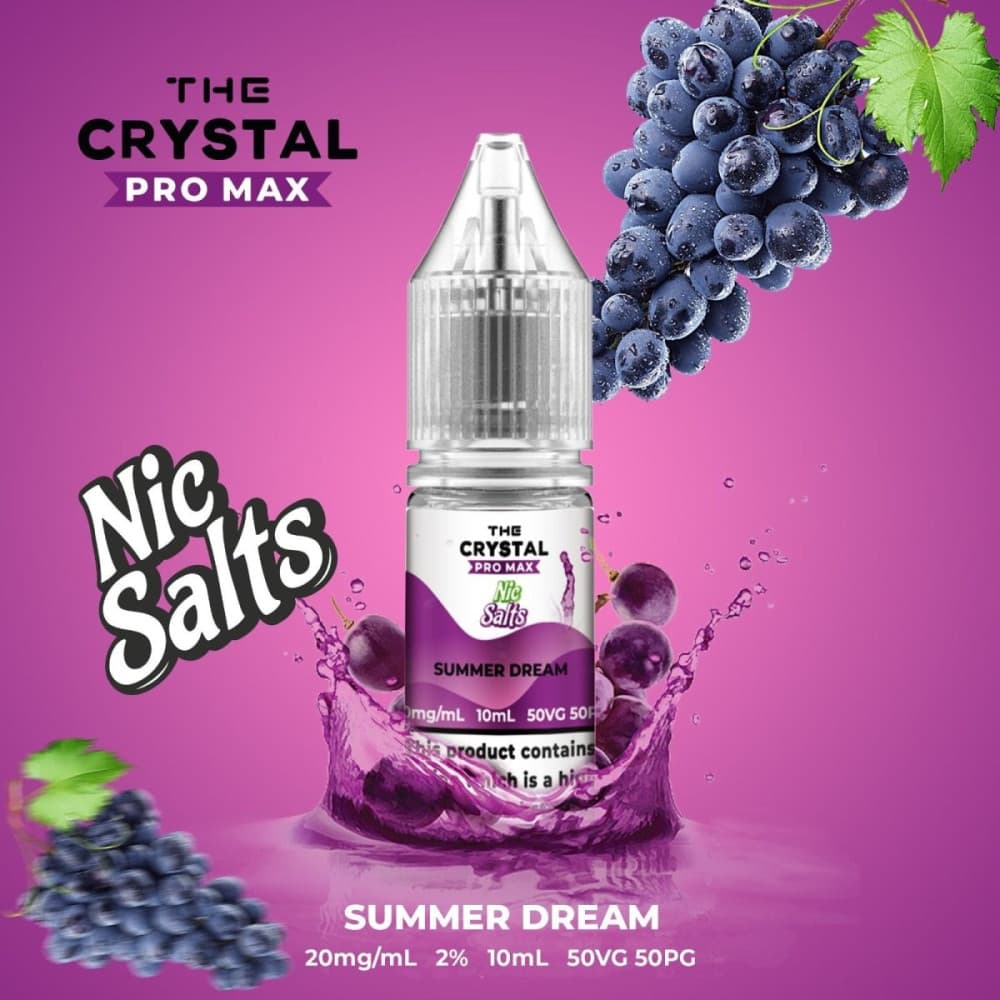 Summer Dream / 20mg The Crystal Pro Max Vape Nic Salts 10ml - Box of 10