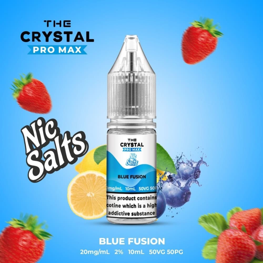 Blue Fusion / 20mg The Crystal Pro Max Vape Nic Salts 10ml - Box of 10
