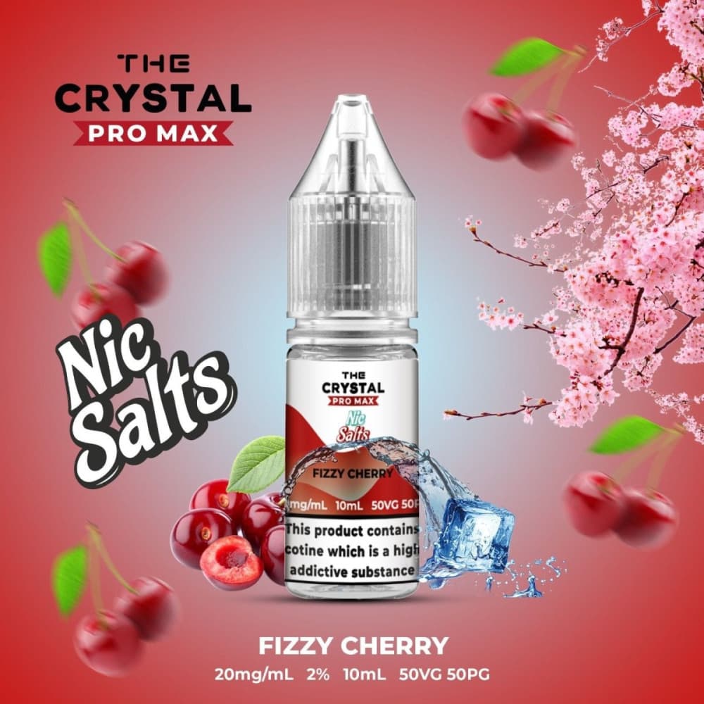 Fizzy Cherry / 20mg The Crystal Pro Max Vape Nic Salts 10ml - Box of 10