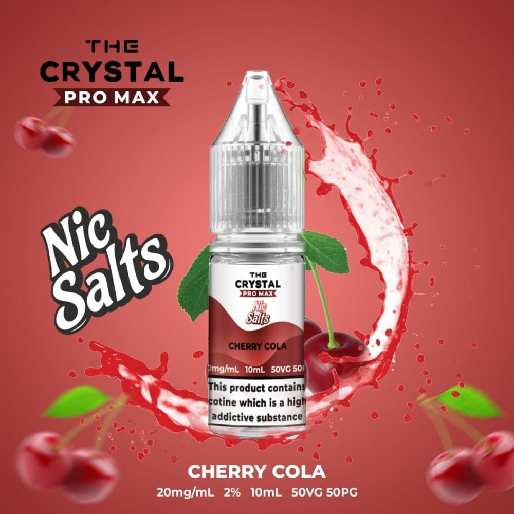 Cherry Cola / 20mg The Crystal Pro Max Vape Nic Salts 10ml - Box of 10