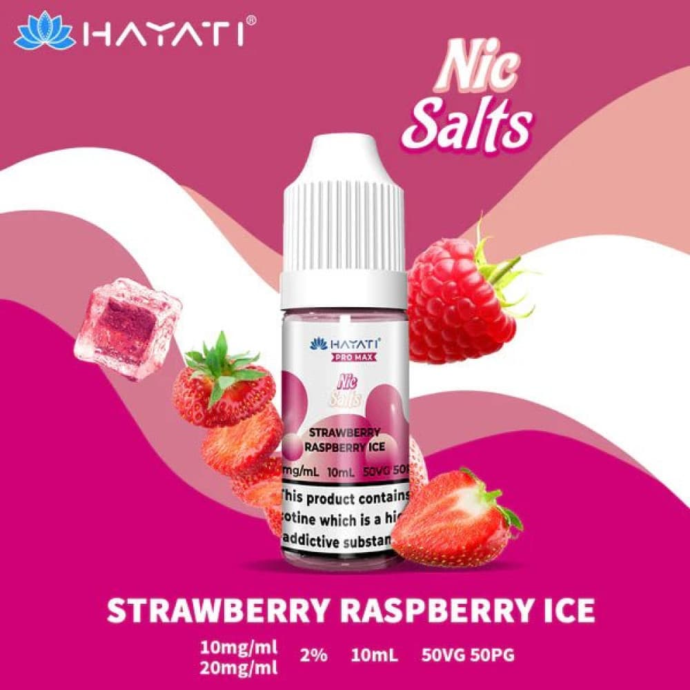 10mg / Strawberry Raspberry Ice Hayati Pro Max Nic Salts