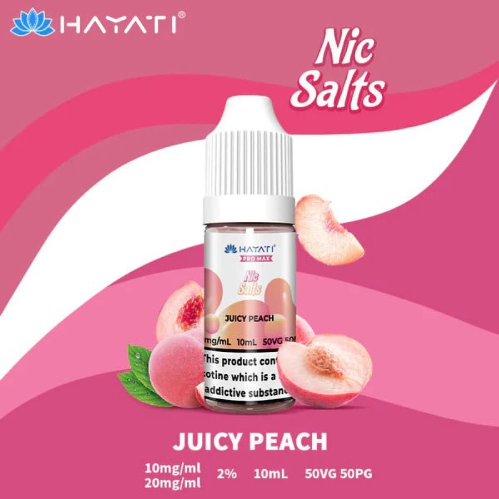 10mg / Juicy Peach Hayati Pro Max Nic Salts