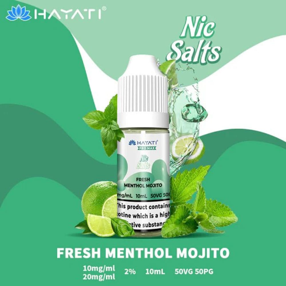 10mg / Fresh Menthol Mojito Hayati Pro Max Nic Salts