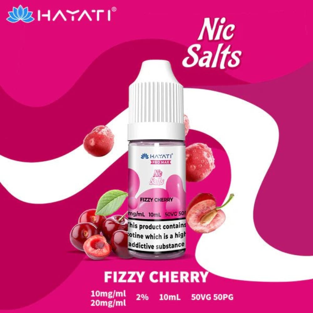 10mg / Fizzy Cherry Hayati Pro Max Nic Salts