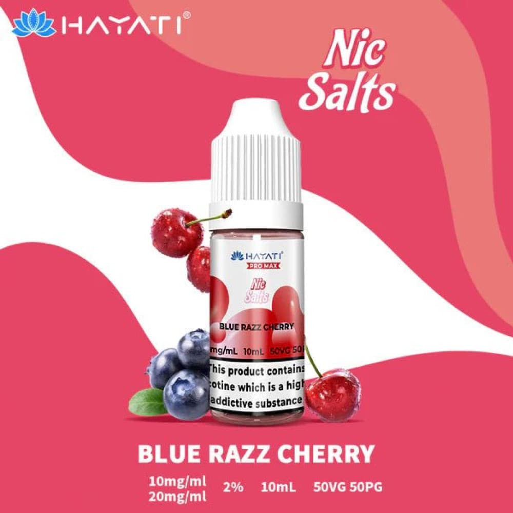 10mg / Blue Razz Cherry Hayati Pro Max Nic Salts