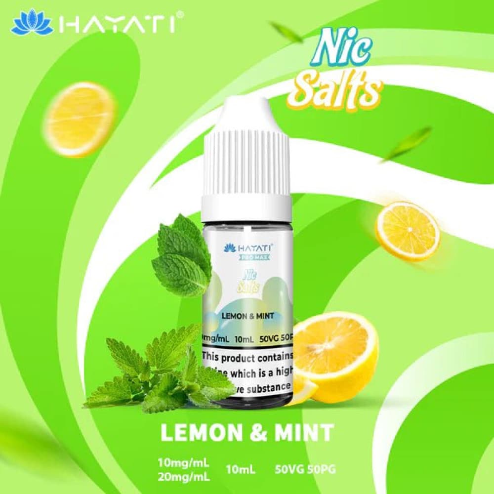 10mg / Lemon & Mint Hayati Pro Max Nic Salts