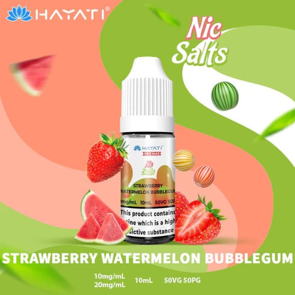 10mg / Strawberry Watermelon Bubblegum Hayati Pro Max Nic Salts
