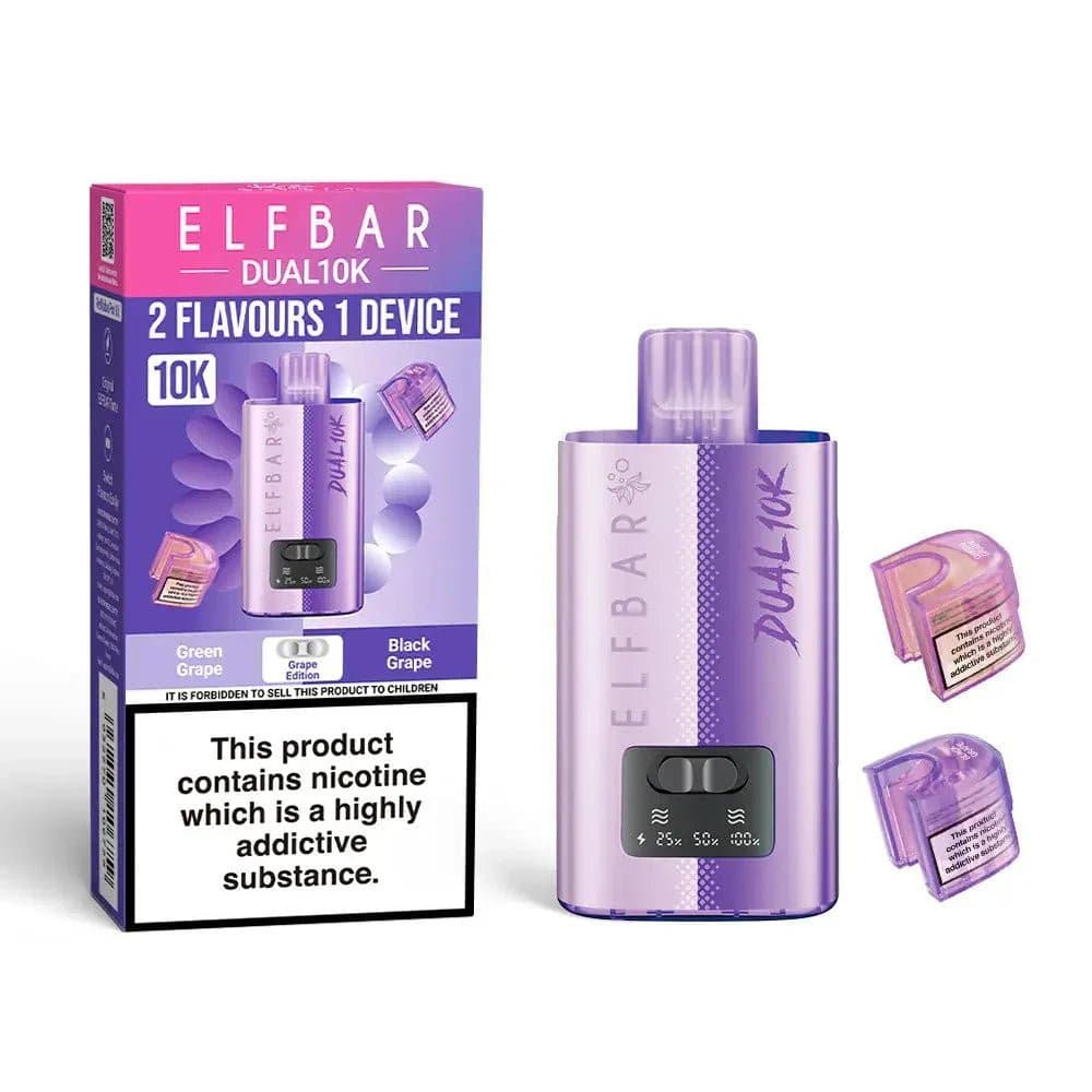 Grape Edition Elf Bar Dual 10K 2 in 1 Big Puff Devices
