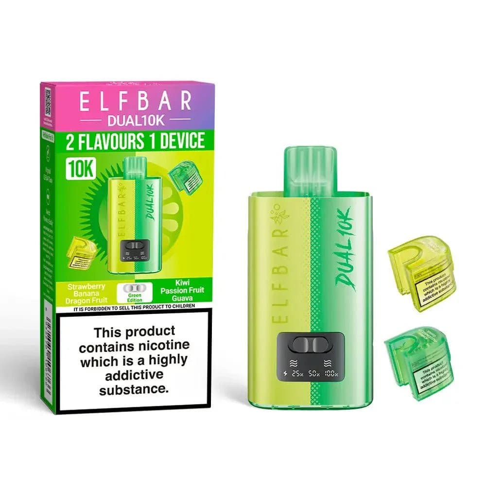 Green Edition Elf Bar Dual 10K 2 in 1 Big Puff Devices