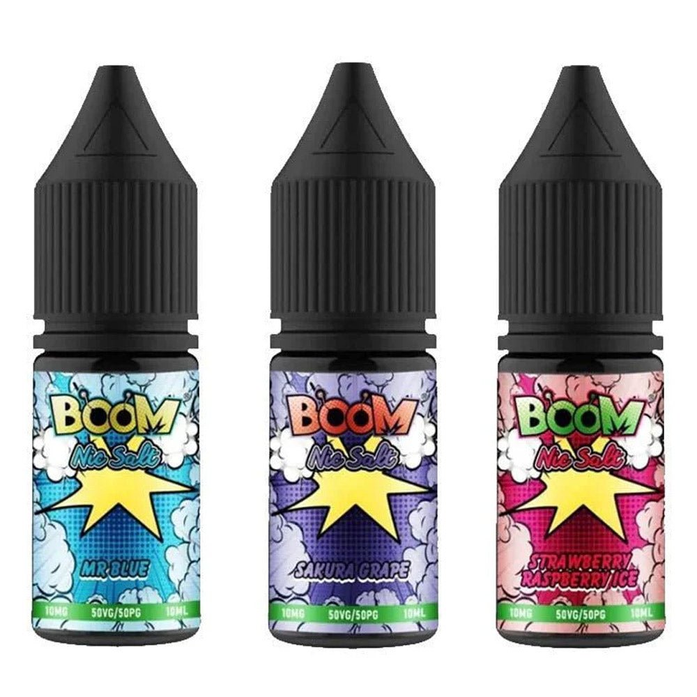 Boom Nic Salts 10ml E - liquids - Box of 5 - IMMYZ