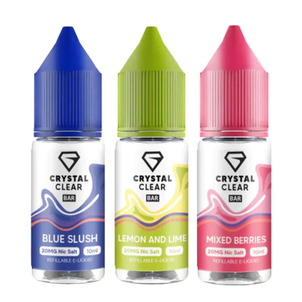 Crystal Clear Nic Salts 10ml E - Liquid Box of 10 - IMMYZ