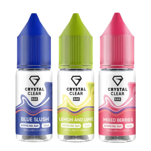 Crystal Clear Nic Salts 10ml E - Liquid Box of 10 - IMMYZ