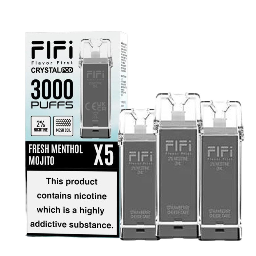 Crystal FIFI 3000 Puffs 5 in 1 Replacement Pods - IMMYZ