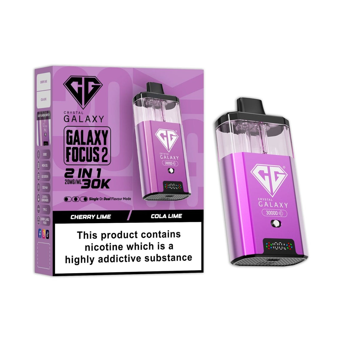Crystal Galaxy Focus 2 Prefilled 2 in 1 Pod Kit - IMMYZ