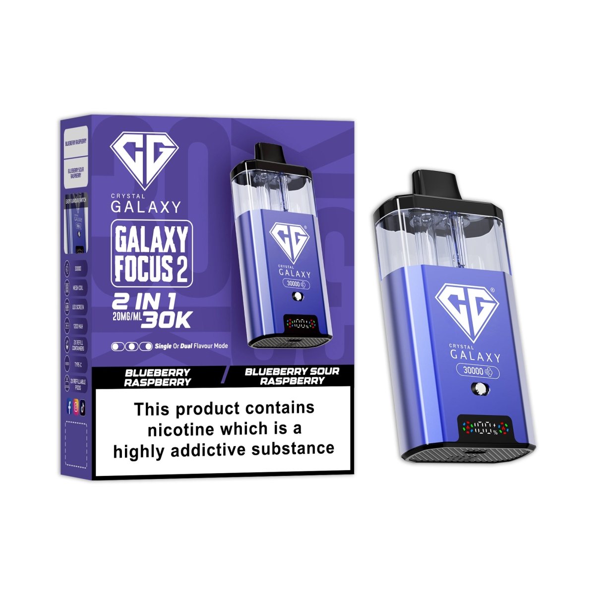 Crystal Galaxy Focus 2 Prefilled 2 in 1 Pod Kit - IMMYZ