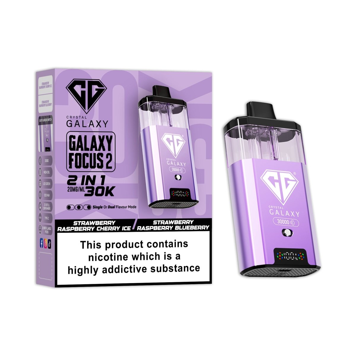 Crystal Galaxy Focus 2 Prefilled 2 in 1 Pod Kit - IMMYZ