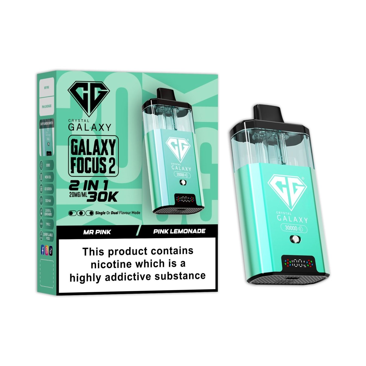 Crystal Galaxy Focus 2 Prefilled 2 in 1 Pod Kit - IMMYZ