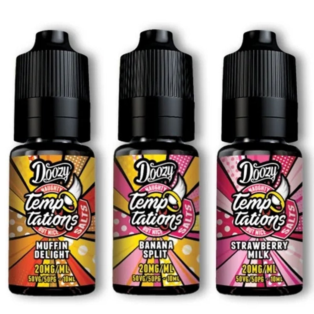Doozy Temp Tations Nic Salt 10ml E - Liquid Box of 10 - IMMYZ