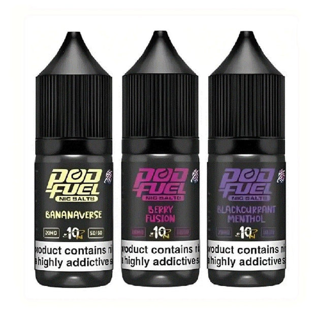 Pod Fuel - 10ml Nic Salts e - liquids - Box of 10 - IMMYZ