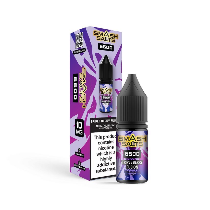 Smash Salts 6500 Nic Salt 10ml E - Liquid Box of 10 - IMMYZ
