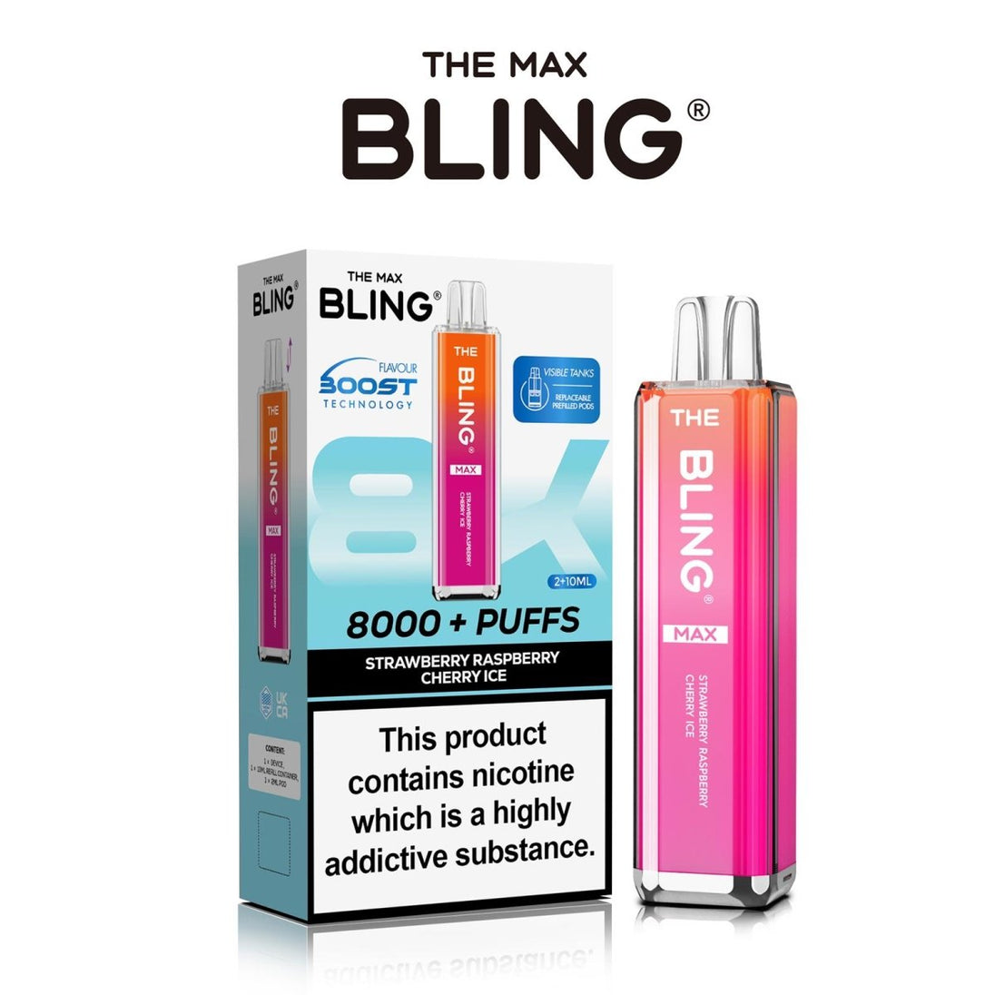 The Crystal Bling Max 8000 Preffilled Pod Kit - IMMYZ