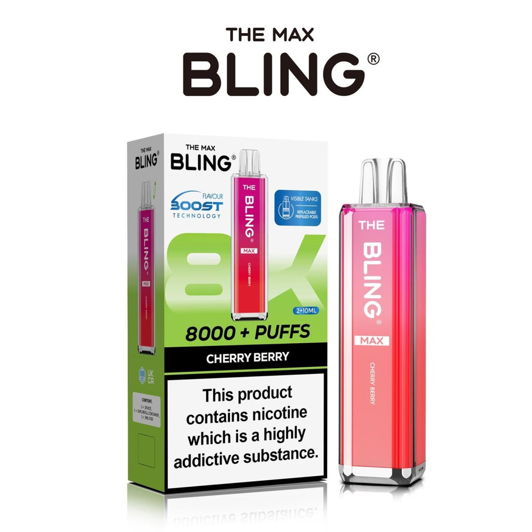 The Crystal Bling Max 8000 Preffilled Pod Kit - IMMYZ