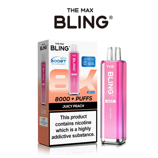 The Crystal Bling Max 8000 Preffilled Vape Kit Box of 5 - IMMYZ