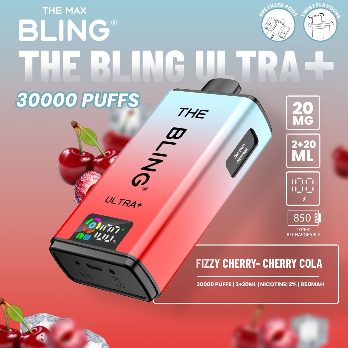 The Crystal Bling Ultra Plus 30k Prefilled Vape Kit - IMMYZ