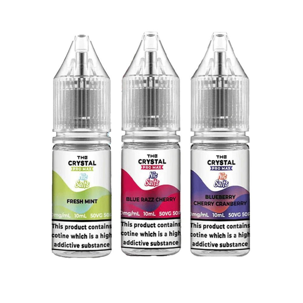The Crystal Pro Max Vape Nic Salts 10ml - Box of 10 - IMMYZ