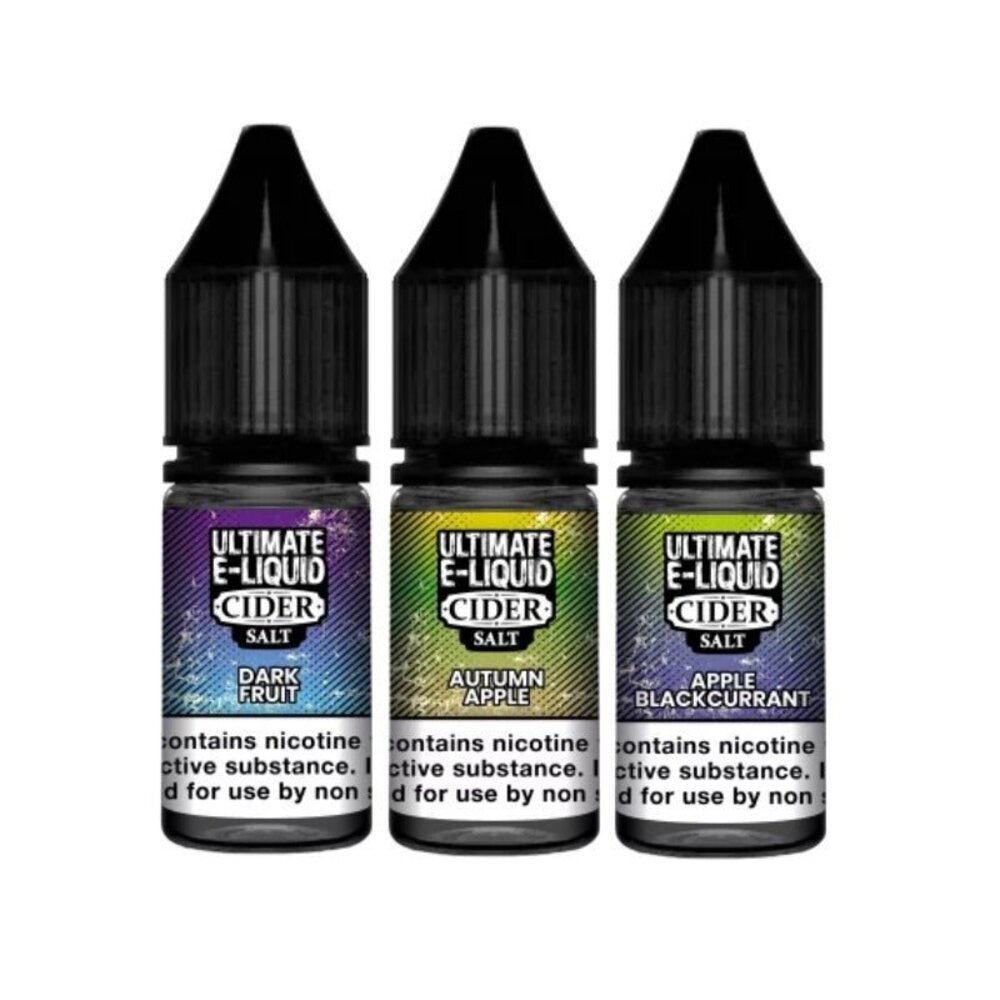 Ultimate E - Liquid Cider 10ML Nic Salt Box of 10 - IMMYZ